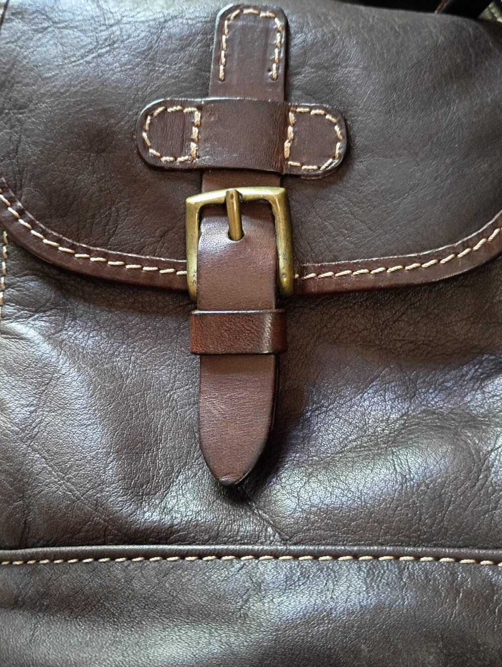 Sundance Living Catalog Italian Leather Tinley Backpack Zipper Buckle Brown - Picture 4 of 13